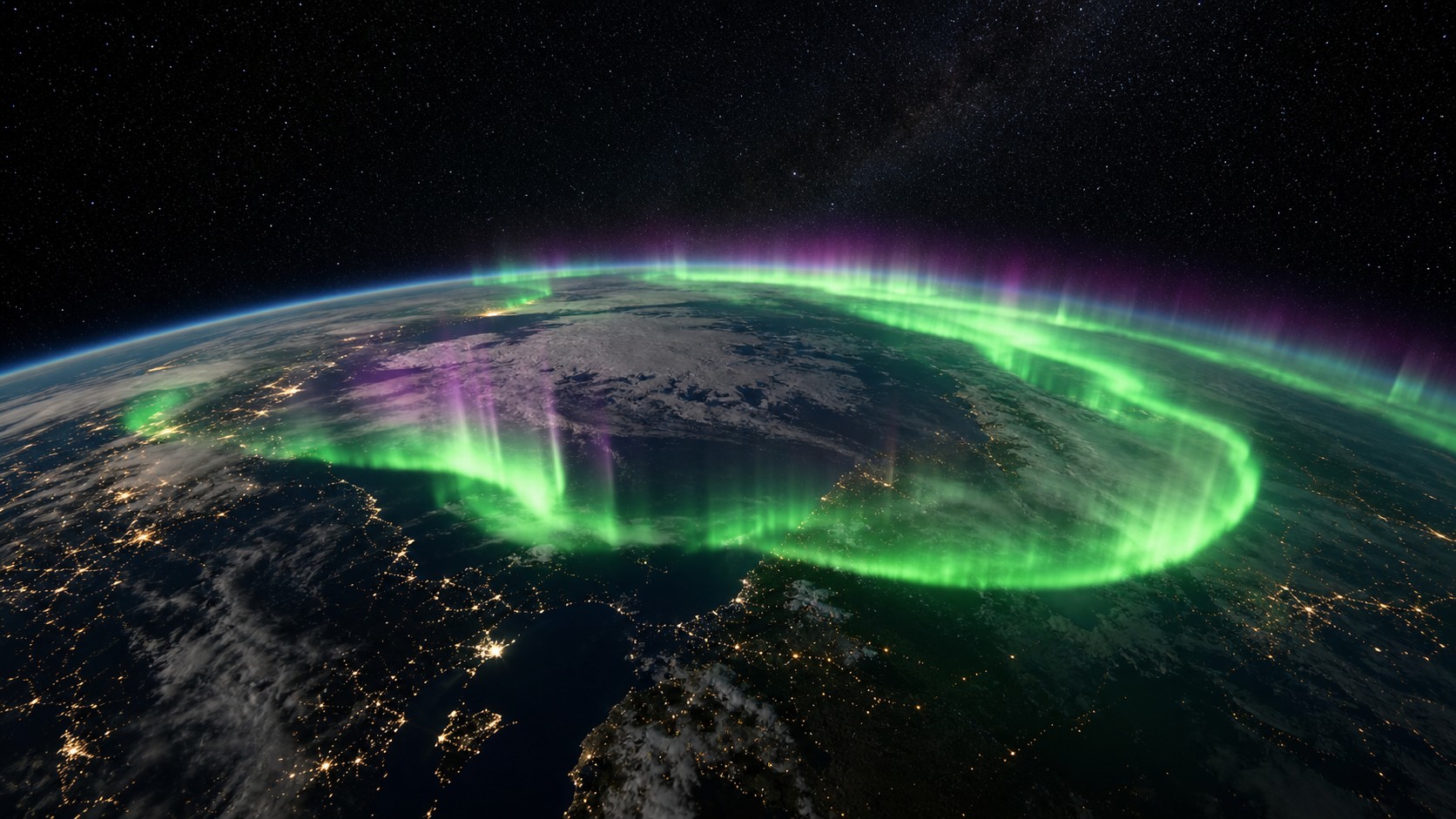 L'aurora vista dallo spazio: come appare dall'alto