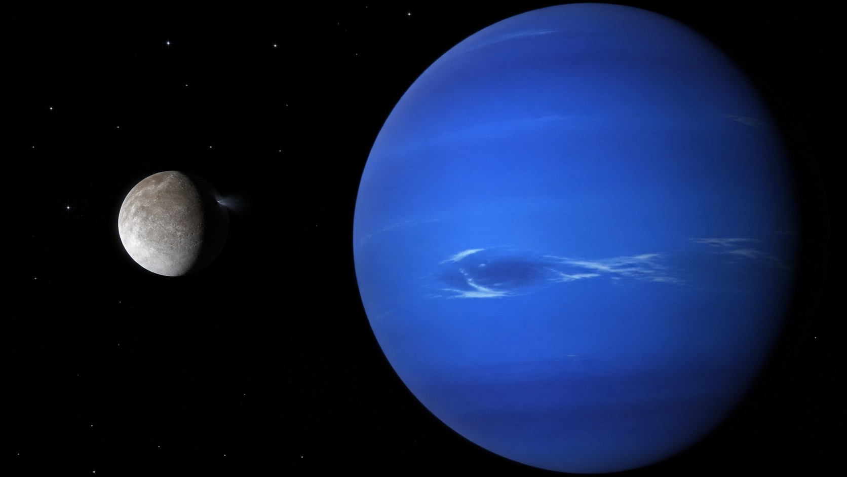Tritone, la luna "all'incontrario" di Nettuno