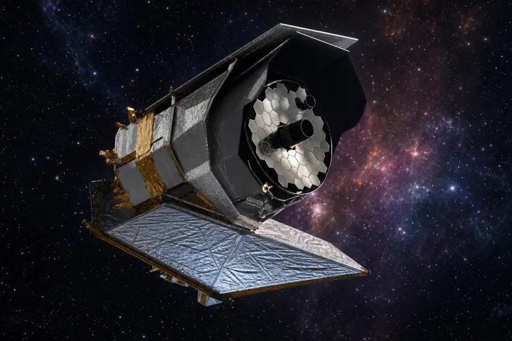 Rappresentazione artistica del futuro telescopio spaziale Nancy Grace Roman, immagine scientifica NASA