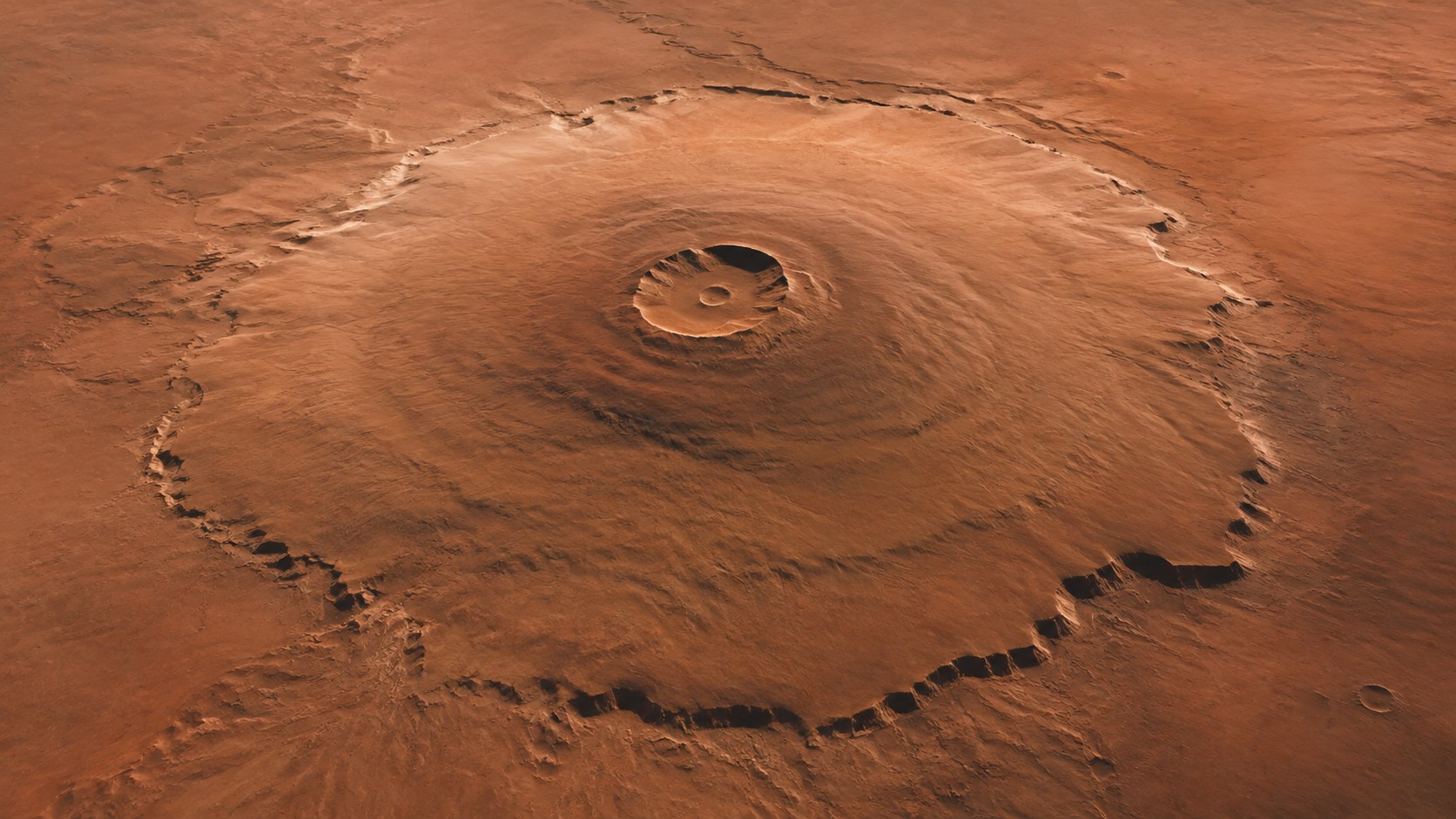 Olympus Mons: il vulcano più alto del sistema solare, su Marte