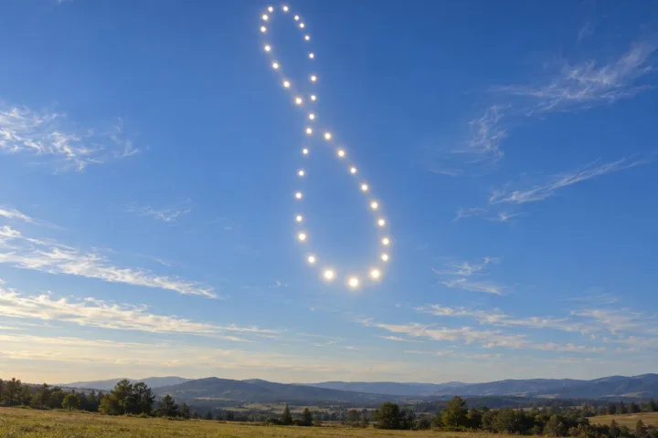 La caratteristica forma a otto dell'analemma solare fotografata nel corso di un anno intero