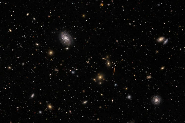 Rappresentazione scientifica dell'espansione dell'universo con due metodi di misurazione che portano a risultati leggermente diversi